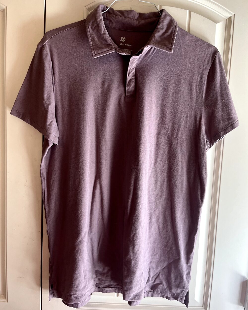 All In Motion Purple Mauve Polo Shirt Men’s L Cotton Stretch